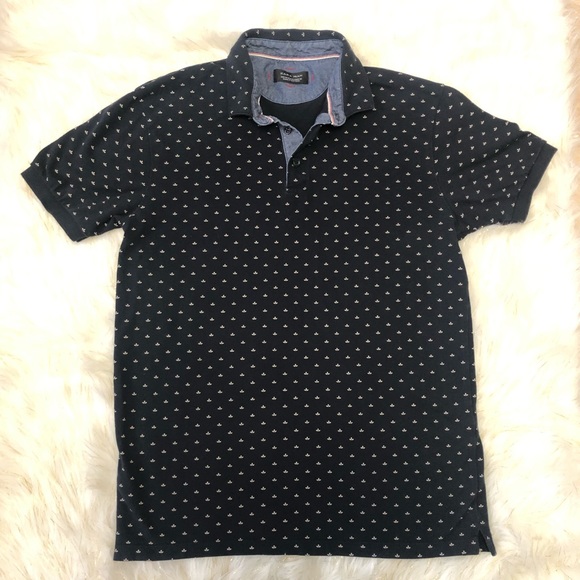 Zara Other - Zara Man Navy Blue Polo Shirt
